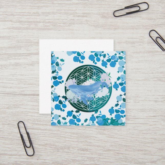 Flower of life square business card (Front/Back In Situ)