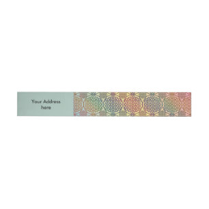 Flower of Life - stamp grunge pattern 1 Wraparound Address Label