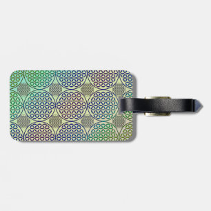Flower of Life - stamp grunge pattern 2 Luggage Tag