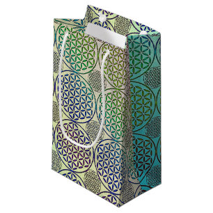 Flower of Life - stamp grunge pattern 2 Small Gift Bag