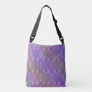 Flower of Life - stamp grunge pattern 3 Crossbody Bag