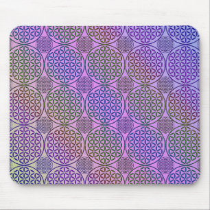 Flower of Life - stamp grunge pattern 3 Mouse Pad