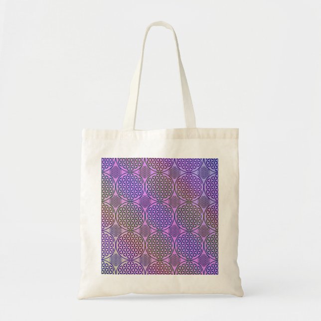 Flower of Life - stamp grunge pattern 3 Tote Bag (Front)