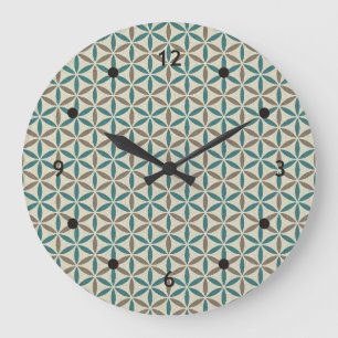 Flower of Life - stamp pattern - BG 1 Large Clock
