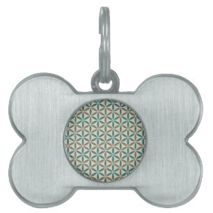 Flower of Life - stamp pattern - BG 1 Pet Name Tag