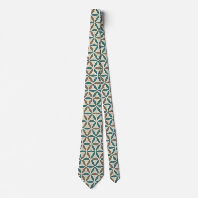 Flower of Life - stamp pattern - BG 1 Tie (Front)