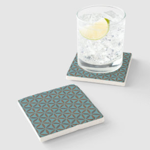 Flower of Life - stamp pattern - BG 2 Stone Coaster