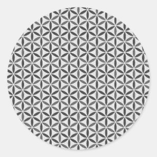 Flower of Life - stamp pattern - BG 5 Classic Round Sticker