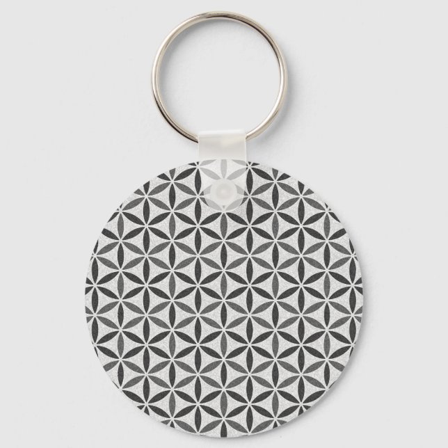 Flower of Life - stamp pattern - BG 5 Key Ring (Front)