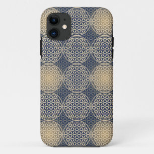 Flower of Life - stamp pattern - blue sand Case-Mate iPhone Case