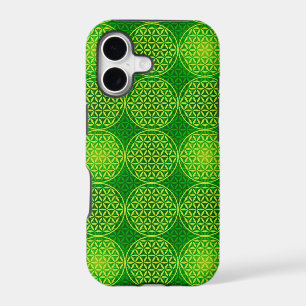 Flower of Life - stamp pattern - green
