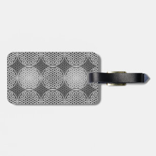 Flower of Life - stamp pattern - grey Luggage Tag