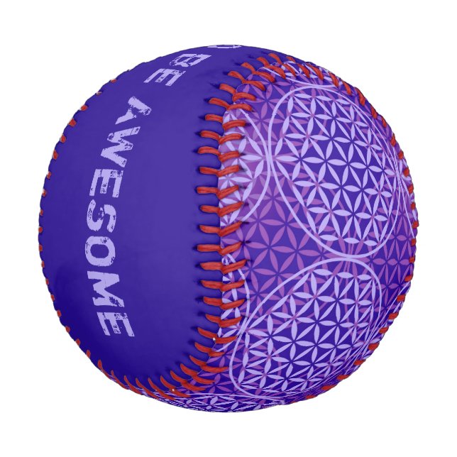 Flower of Life - stamp pattern - purple Baseball (Angled)