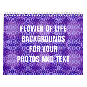 Flower of Life - stamp pattern - purple Calendar