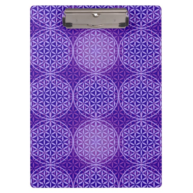 Flower of Life - stamp pattern - purple Clipboard (Front)