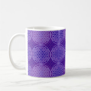 Flower of Life - stamp pattern - purple Coffee Mug