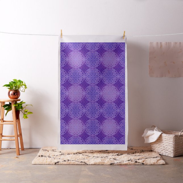 Flower of Life - stamp pattern - purple Fabric (In Situ)