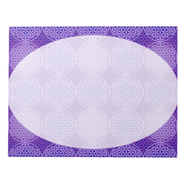 Flower of Life - stamp pattern - purple Notepad (Front)