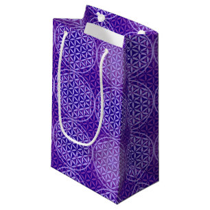 Flower of Life - stamp pattern - purple Small Gift Bag