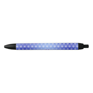 Flower Of Life - stamp seamless pattern - blue Black Ink Pen
