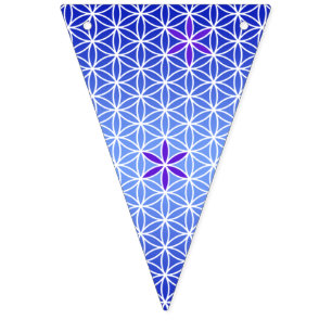 Flower Of Life - stamp seamless pattern - blue Bunting