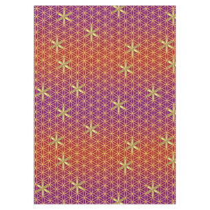 Flower Of Life - stamp seamless pattern - red gold Tablecloth