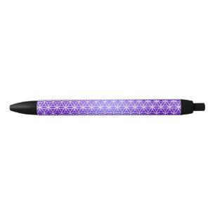 Flower Of Life - stamp seamless pattern - violet Black Ink Pen