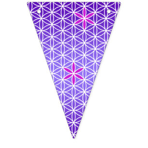 Flower Of Life - stamp seamless pattern - violet Bunting
