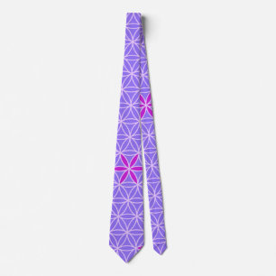 Flower Of Life - stamp seamless pattern - violet Tie