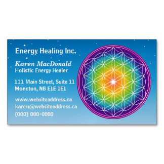 Flower of Life Starry Sky Magnetic Business Card