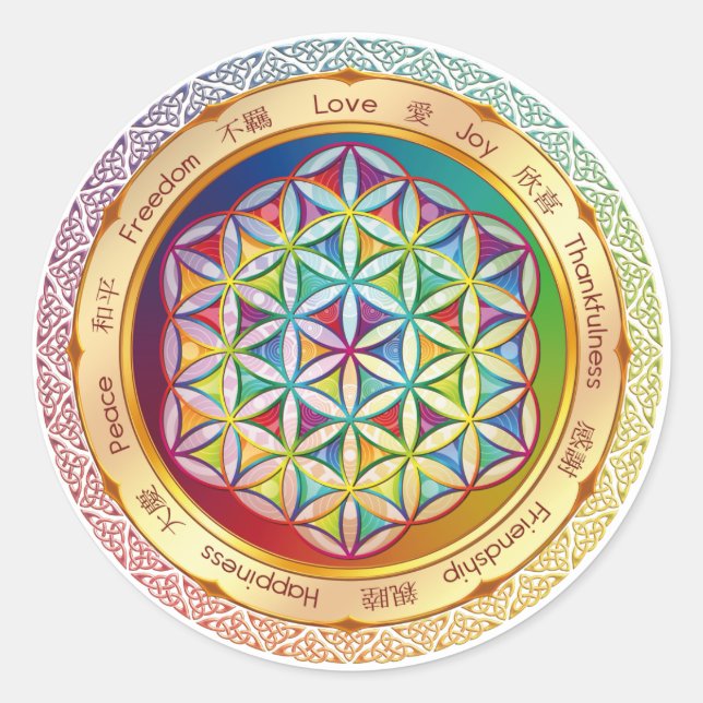 Flower of Life Sticker - ORIGINAL Design by Lilyas (Front)
