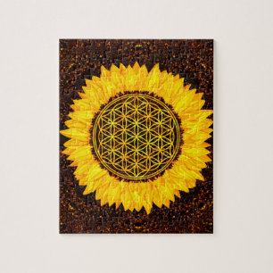 Flower of Life -Sunflower #2 Jigsaw Puzzle