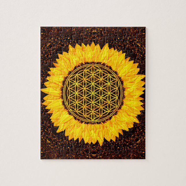 Flower of Life -Sunflower #2 Jigsaw Puzzle (Vertical)