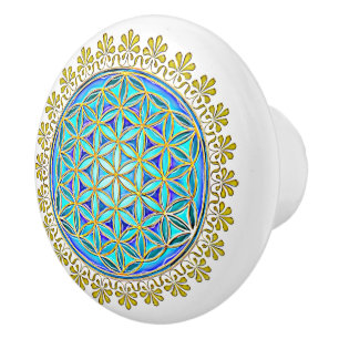 Flower Of Life - Vintage Blossom Ornaments 1 Ceramic Knob