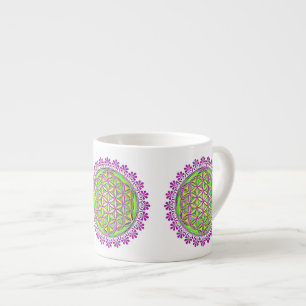 Flower Of Life - Vintage Blossom Ornaments 2 Espresso Cup