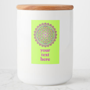 Flower Of Life - Vintage Blossom Ornaments 2 Food Label