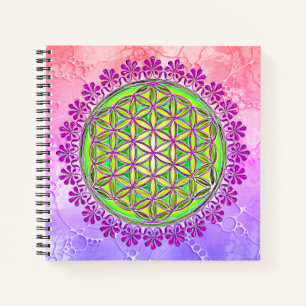 Flower Of Life - Vintage Blossom Ornaments 2 Notebook