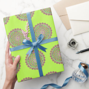 Flower Of Life - Vintage Blossom Ornaments 2 Wrapping Paper