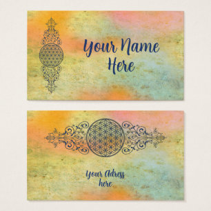 Flower Of Life - Vintage Ornaments blue gold