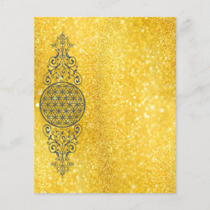 Flower Of Life - Vintage Ornaments blue gold