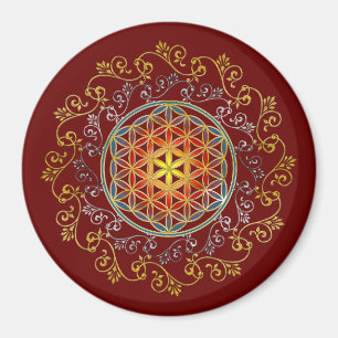 Flower Of Life - Vintage Ornaments Mandala 1 Magnet