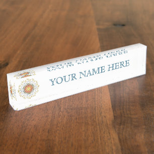 Flower Of Life - Vintage Ornaments Mandala 1 Nameplate