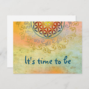 Flower Of Life - Vintage Ornaments Mandala 1 Postcard