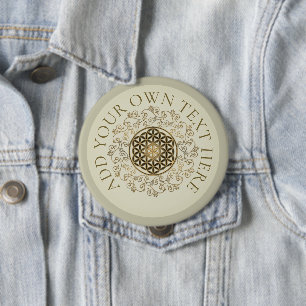 Flower Of Life - Vintage Ornaments Mandala 2 10 Cm Round Badge