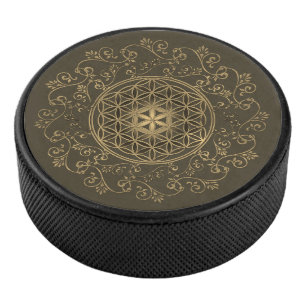 Flower Of Life - Vintage Ornaments Mandala 2 Hockey Puck