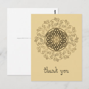 Flower Of Life - Vintage Ornaments Mandala 2 Postcard