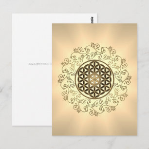 Flower Of Life - Vintage Ornaments Mandala 2 Postcard