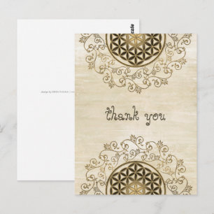 Flower Of Life - Vintage Ornaments Mandala 2 Postcard