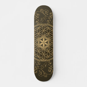 Flower Of Life - Vintage Ornaments Mandala 2 Skateboard
