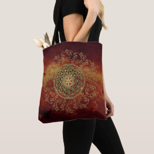Flower Of Life - Vintage Ornaments Mandala 2 Tote Bag